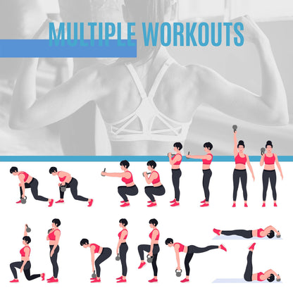 - Yaheetech Kettlebell Weight Set 3pcs (2.2kg,4.5kg,6.8kg) Black