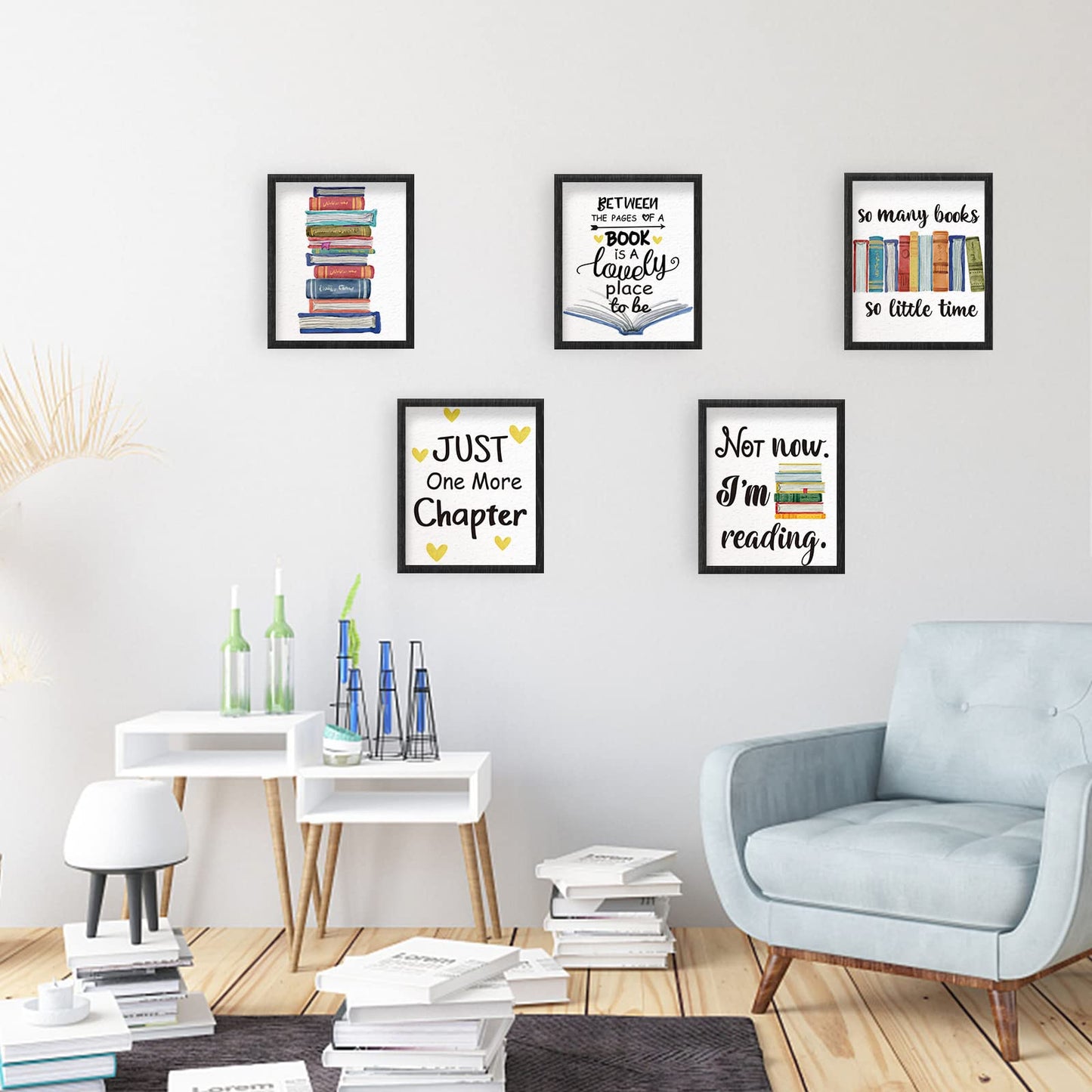 - INFUNLY Reading Wall Art Prints | 6pcs/set -