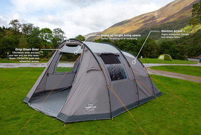 - Vango Lulworth Tent For 6 Person For Camping & Hiking Vivid Grey, Size 500 -