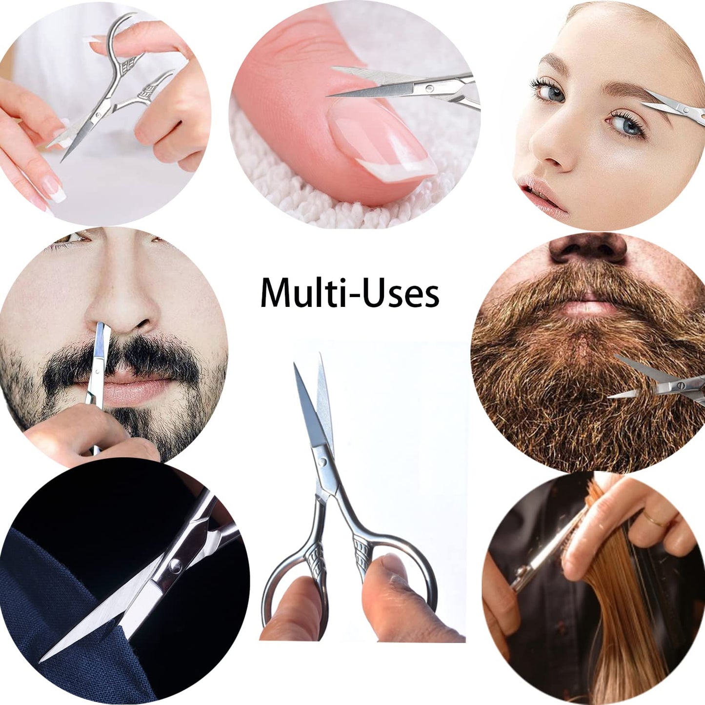 - Mini Facial Hair Scissors | Nose Scissors | Professional Sharp Moustache Scissor -