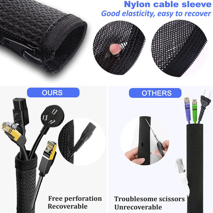 - UPXDUMI Cable Tidy Zip Sleeve for PC/TV -