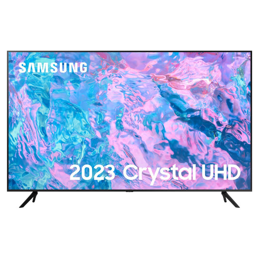- Samsung 75 Inch CU7100 UHD HDR Smart TV | 4K Crystal Processor | Built In Gaming TV Hub -