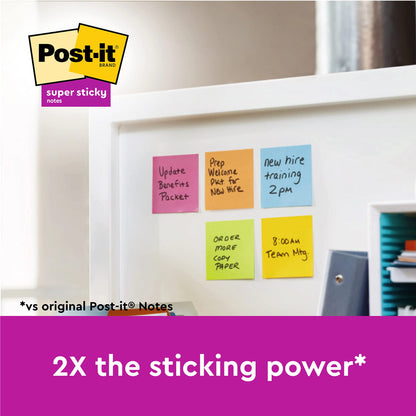 - Post-it Super Sticky Notes | Carnival Color Collection | Pack of 6 Pads | 90 Sheets per Pad -