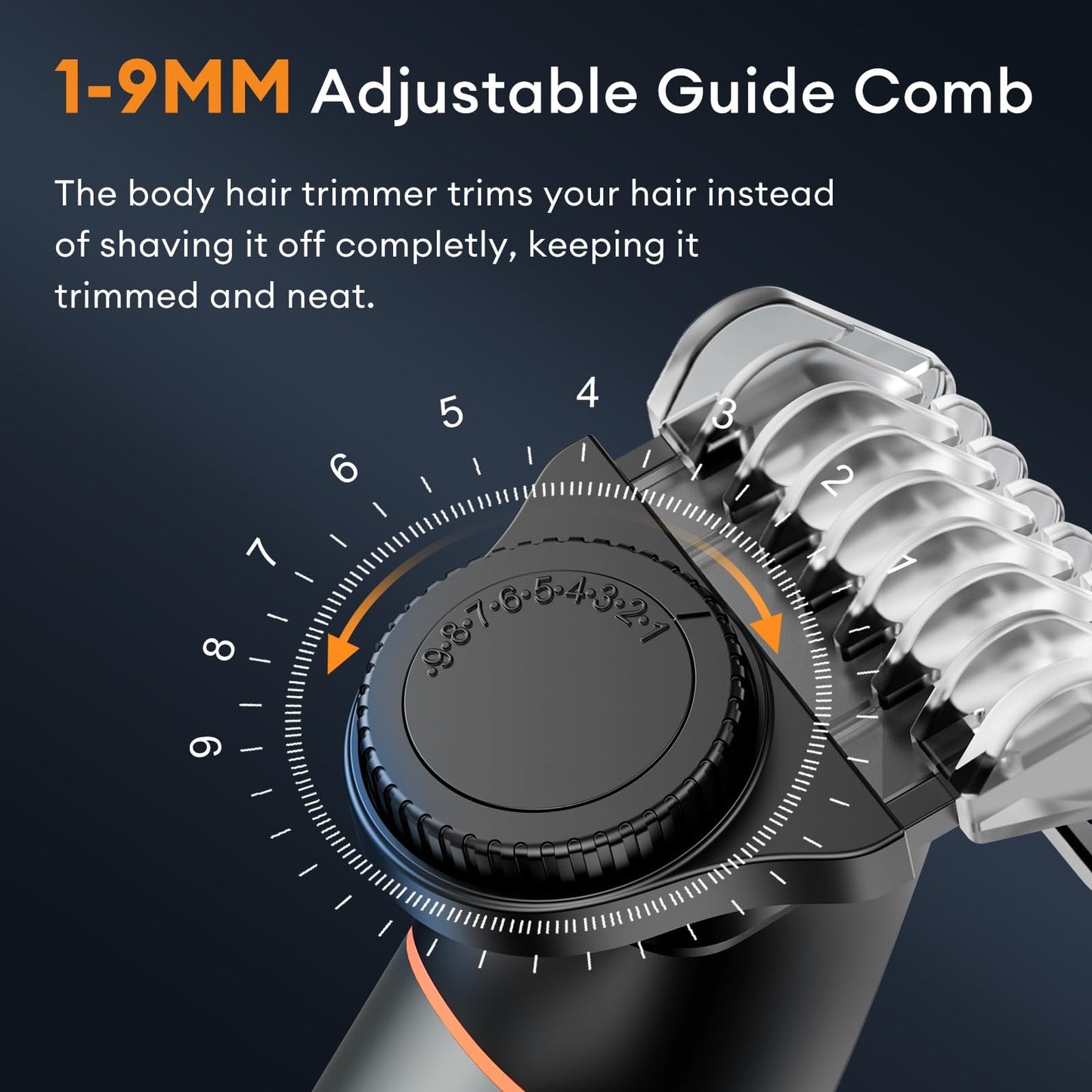 Body Hair Trimmer Men, KENSEN Manscape Body Groomer for Private Parts & Pubic Hair Electirc Razor for Men, Wet and Dry Body shavers with LED Display Men Beard Nose Trimmer Rechargeable Ball Trimmer
