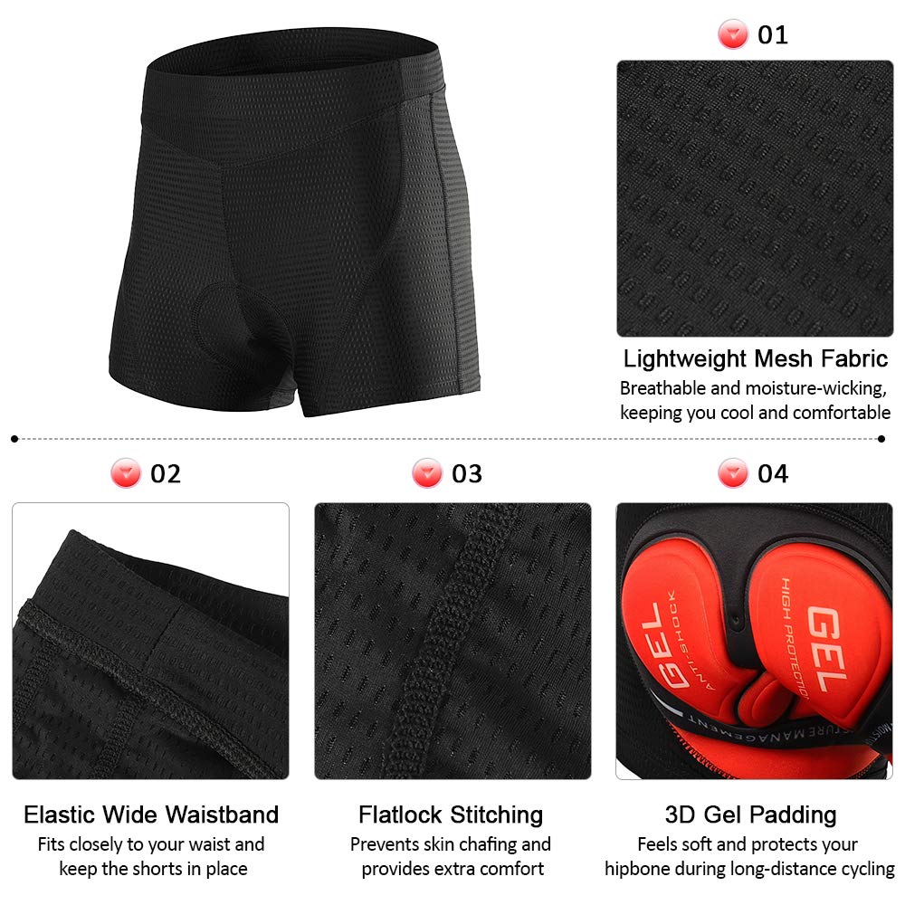 - Lixada Cycling Shorts | Mountain Cycling Shorts | Quick Drying Padded 5D Gel Padded -