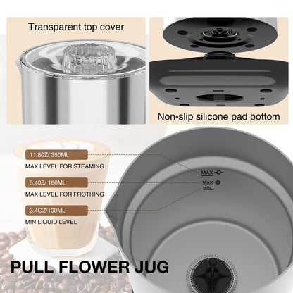 - Milk Frother Electric | Coffee Frother | Warm and Cold Milk Foamer -