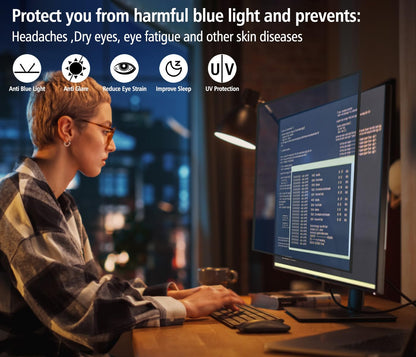 - PYS 24 Inch Blue Light Blocking Screen Protector | Computer Monitor Removable 16:9 Aspect Ratio 24" 23.8"-
