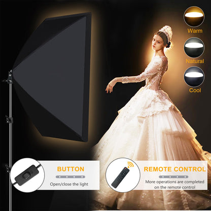 - MSKIRA Softbox Lighting Kit | 2X85W 2700-6400K | Bi-Color LED -