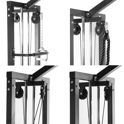 - GYM MASTER 180kg Cable Crossover Machine | Upgraded Swivel Pulleys and Pull Up Chinning Bar -