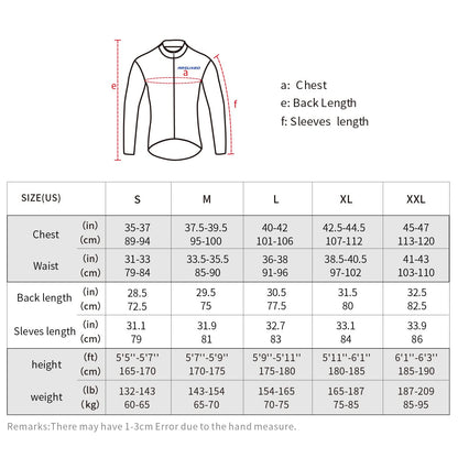 ARSUXEO Men's Cycling Jersey Long Sleeve Cycling Top with 3 Deep Pockets 6030 Green L