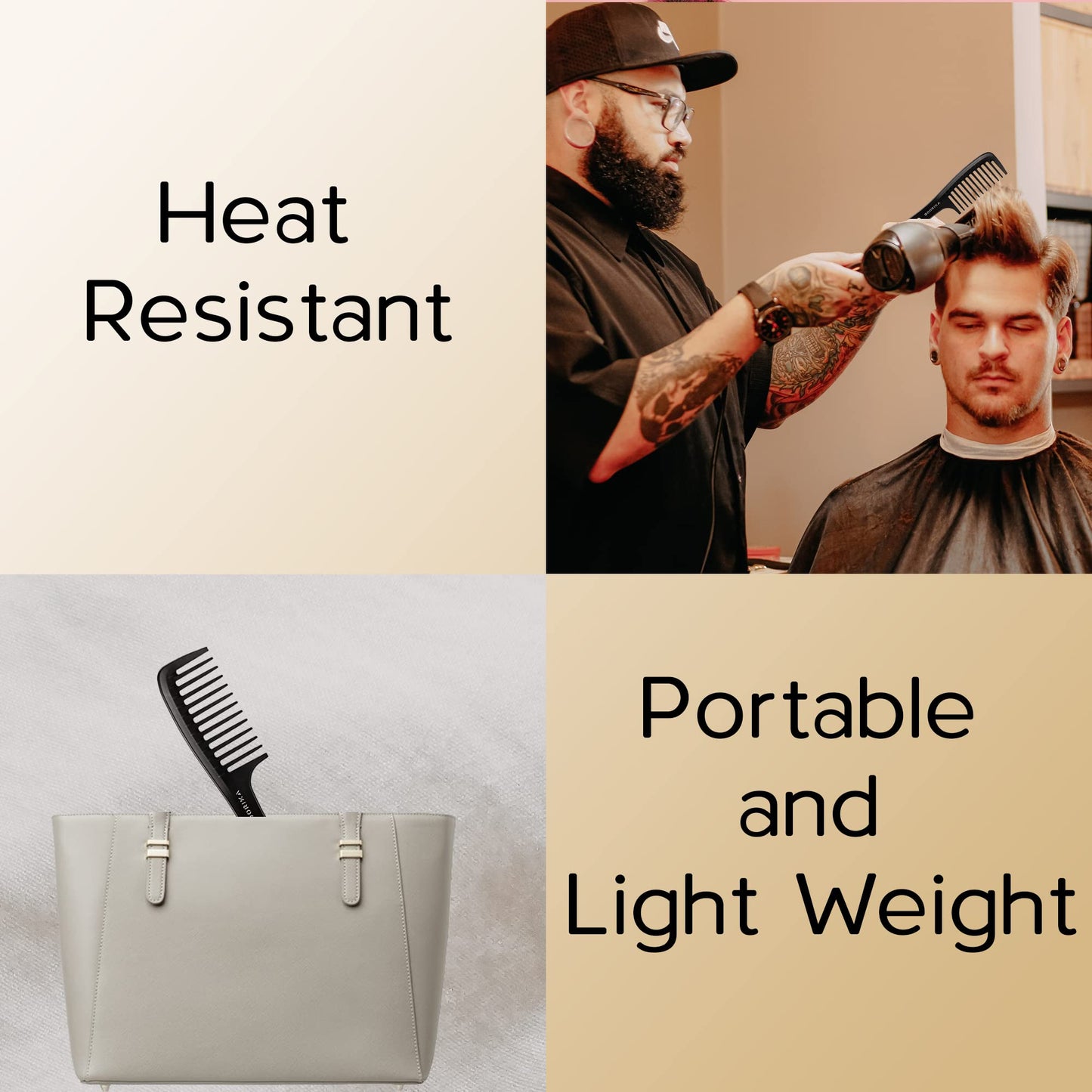 - Wide Tooth Comb - Smooth, Sturdy & Anti-Static