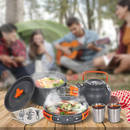 - Lixada Camping Cookware Kit | Portable 2-3 People Camping Cooking Set | Lightweight -