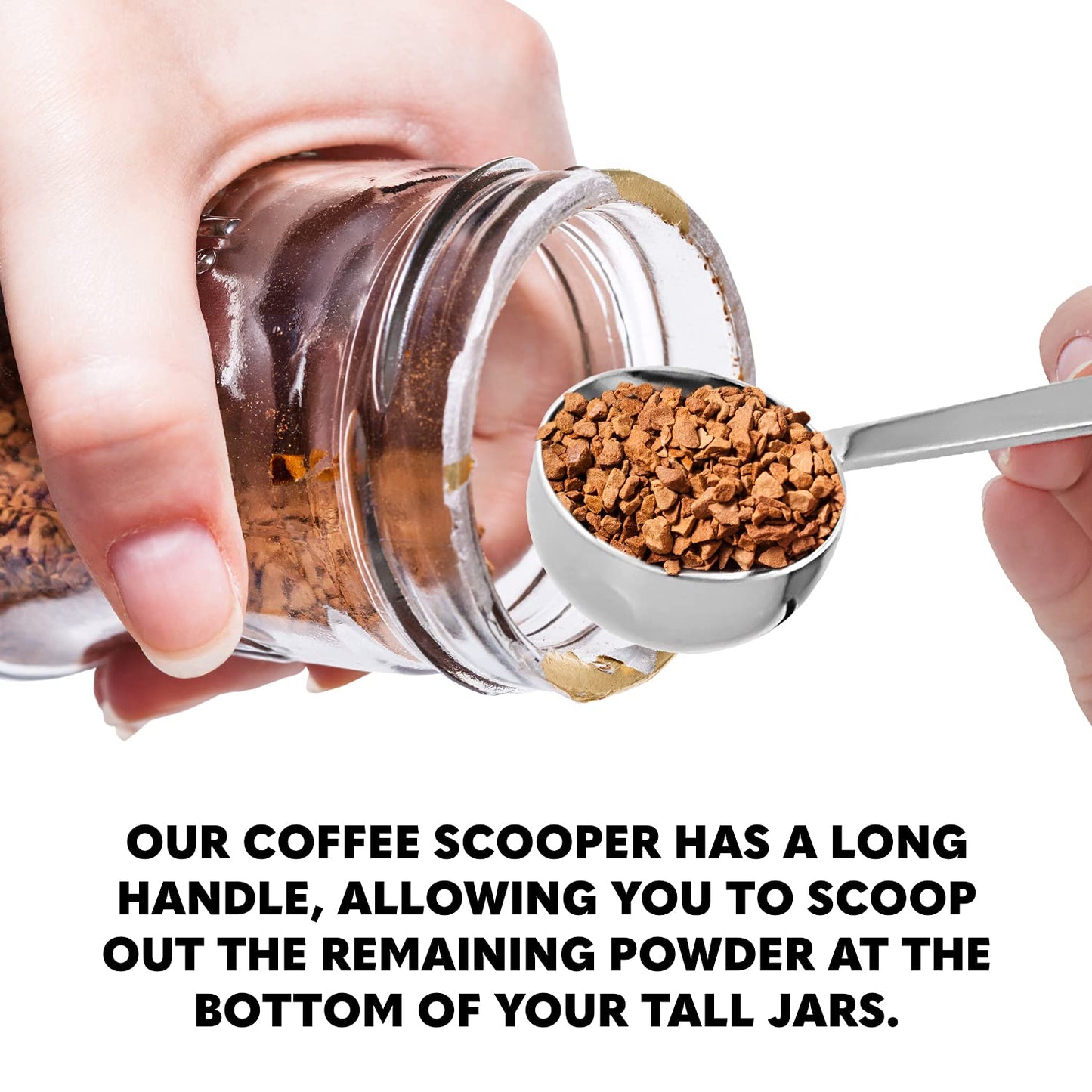 - ORBLUE Stainless Steel Coffee Scoop Set | Measuring Spoons for Ground Coffee | Espresso, Tea, Sugar & Milk Powder -