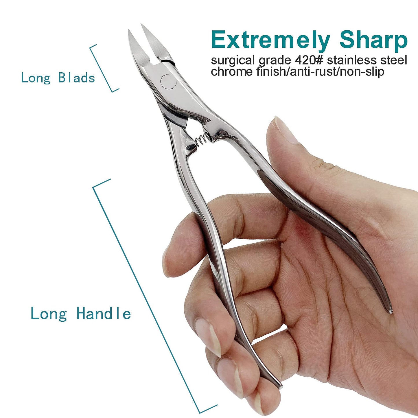 - VOGARB Nail Clippers Set for Thick/Ingrown Nails Toenail 5pcs -