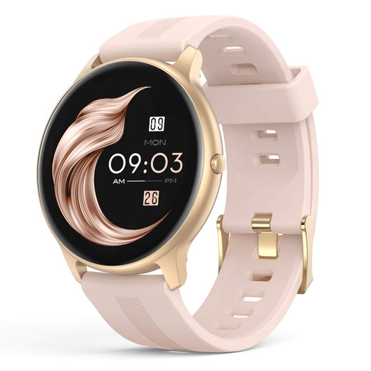 AGPTEK Smart Watch for Women, 1.3'' Full Touch Fitness LW11 Watch with Female Health Tracking, Heart Rate Monitor, IP68 Waterproof Outdoor Sports Smartwatch for Android iOS Phones
