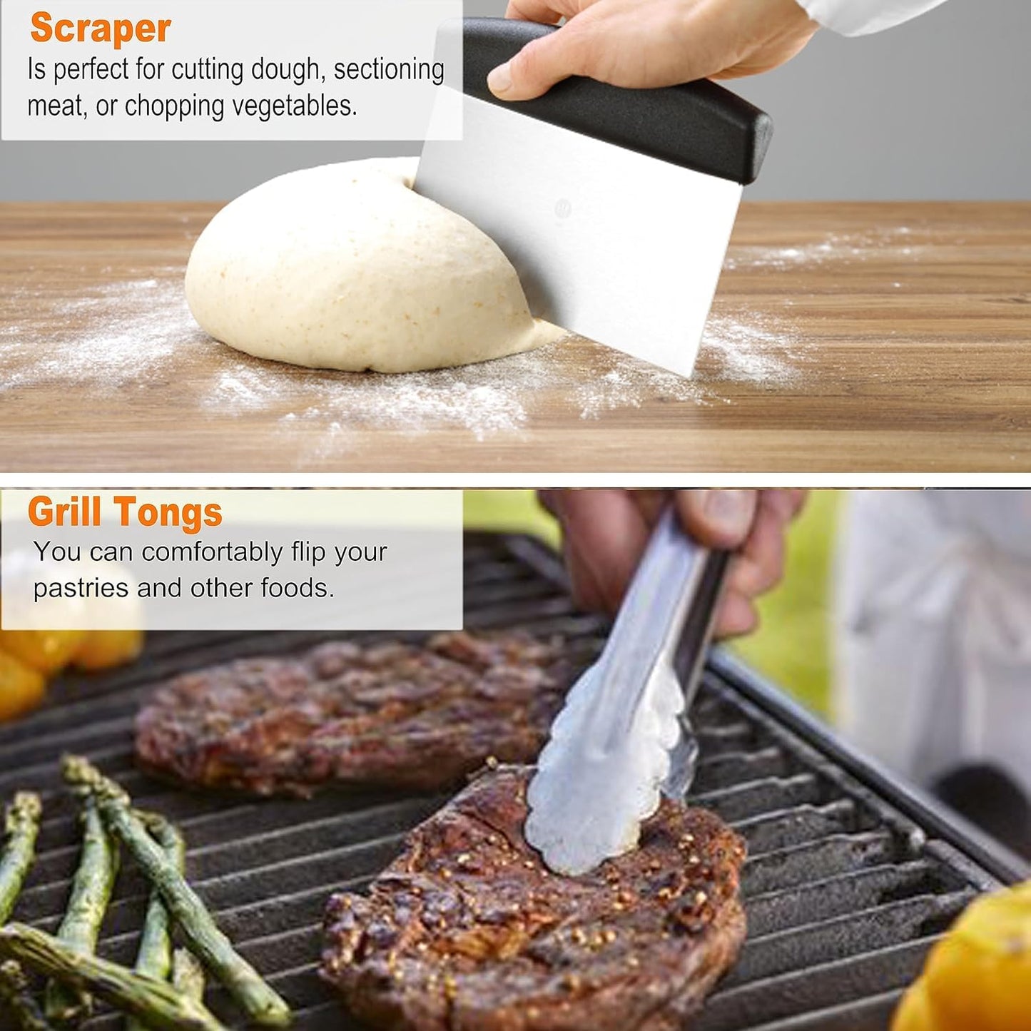- Grilljoy 28-Piece Griddle Spatulas Kit with Cleaning Kit -