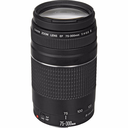 Canon EF 75-300mm f/4-5.6 III Telephoto Zoom Lens for Canon SLR Cameras Canon EOS 7D, 60D, EOS Rebel SL1, T1i, T2i, T3, T3i, T4i, T5i, XS, XSi, XT, XTi Digital SLR Cameras