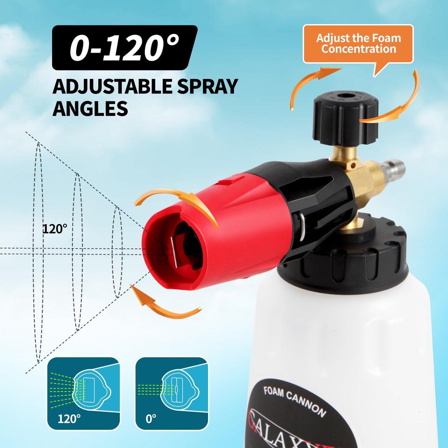 - GALAXYER Snow Foam Cannon | 1000ml Heavy Duty Snow Foam Gun Sprayer -