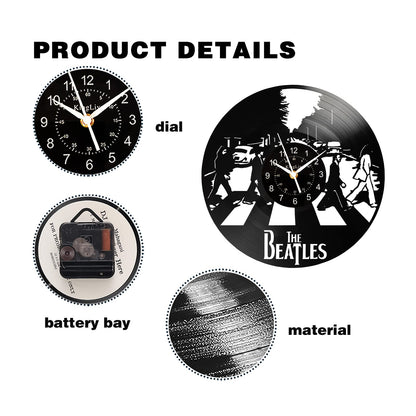 - QIANGGE The Beatles Clock | Vinyl Record Clock | 12 Inch Music Clock -