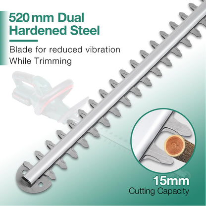 - POSENPRO 20V Cordless Hedge Trimmer | Lightweight Handheld Garden Cutter | Cordless Hedge Cutter with 2.0Ah Battery & Charger -