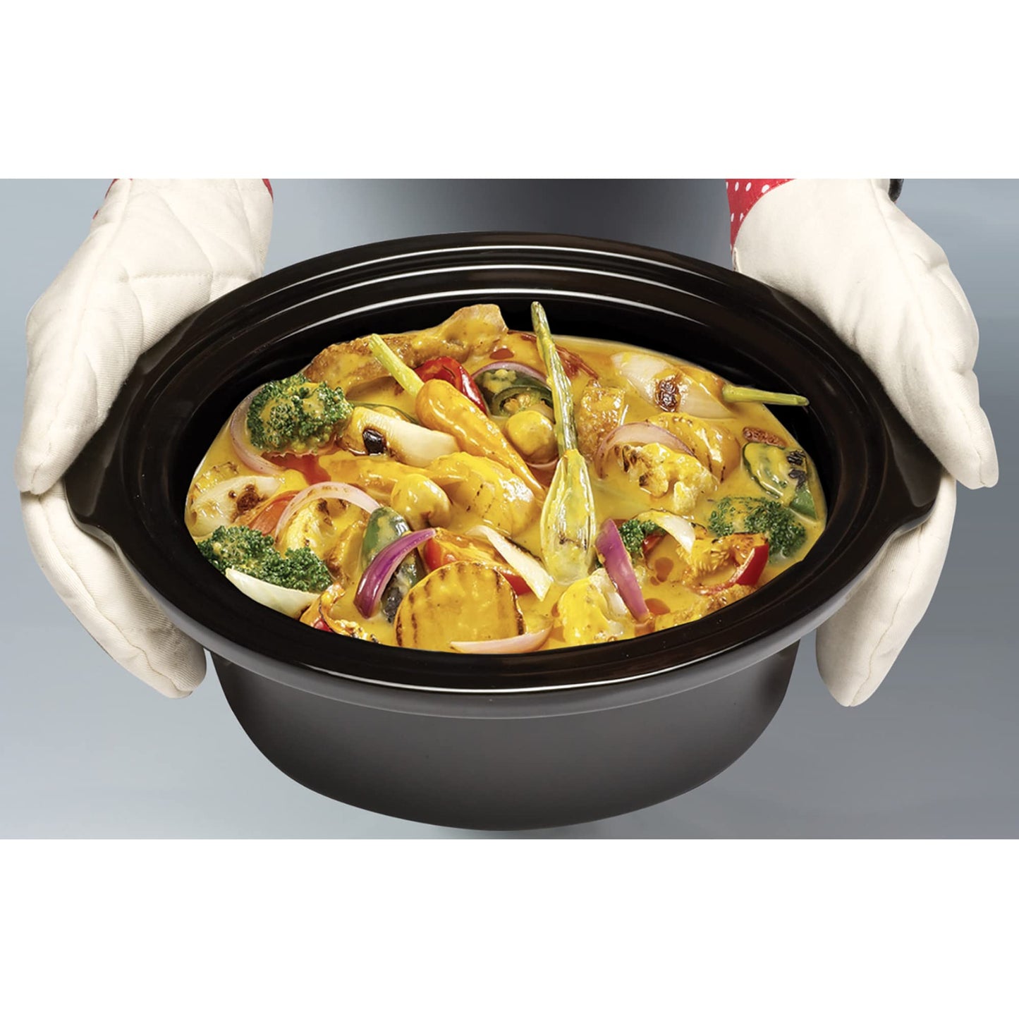 - Morphy Richards 3.5L Stainless Steel Slow Cooker | 3 Heat Settings | One Pot Solution -