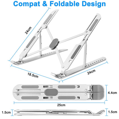 - MECHEER Laptop Stand for Desk | Adjustable, Folding Tablet Stand -
