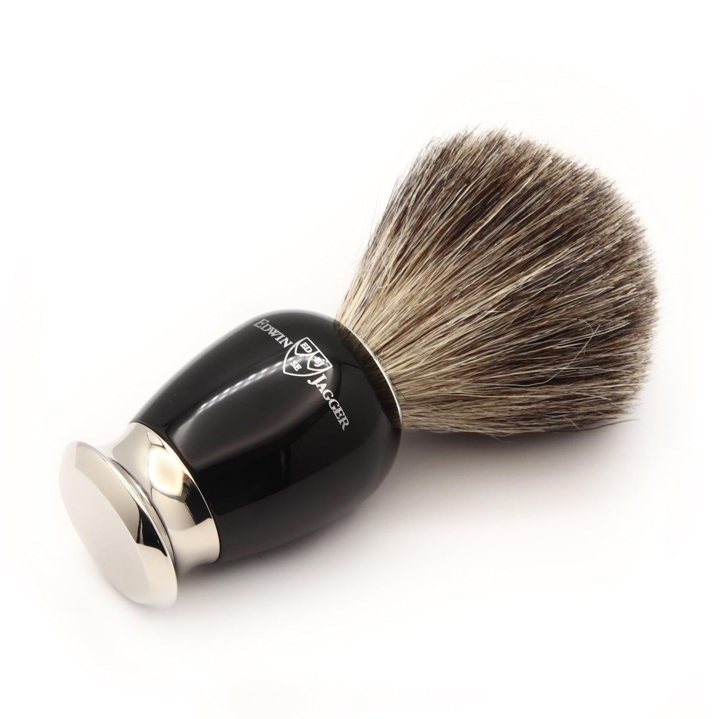 - Edwin Jagger 81SB586AMZ Classic Pure Badger Exfoliating Shaving Brush with Stand -