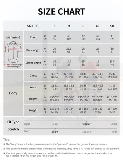 ARSUXEO Mens Cycling Jersey Short Sleeves MTB Jersey Bright Bike T-Shirt Breathable Cycle Top ZY845 M
