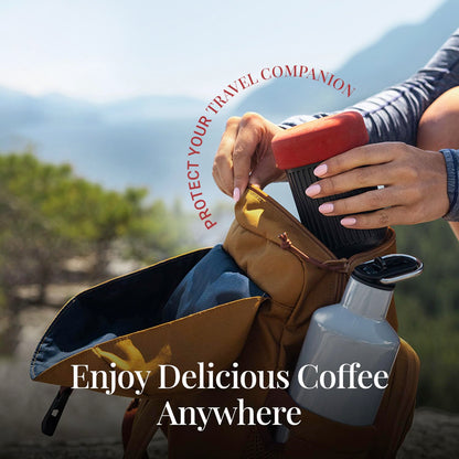 Aeropress Go Portable Travel Coffee Press Kit, 1-3 Cups in a Minute, Coffee, Espresso, & Cold Brew Maker, Manual Coffee Making Machine for Travel, Includes Mug & Lid