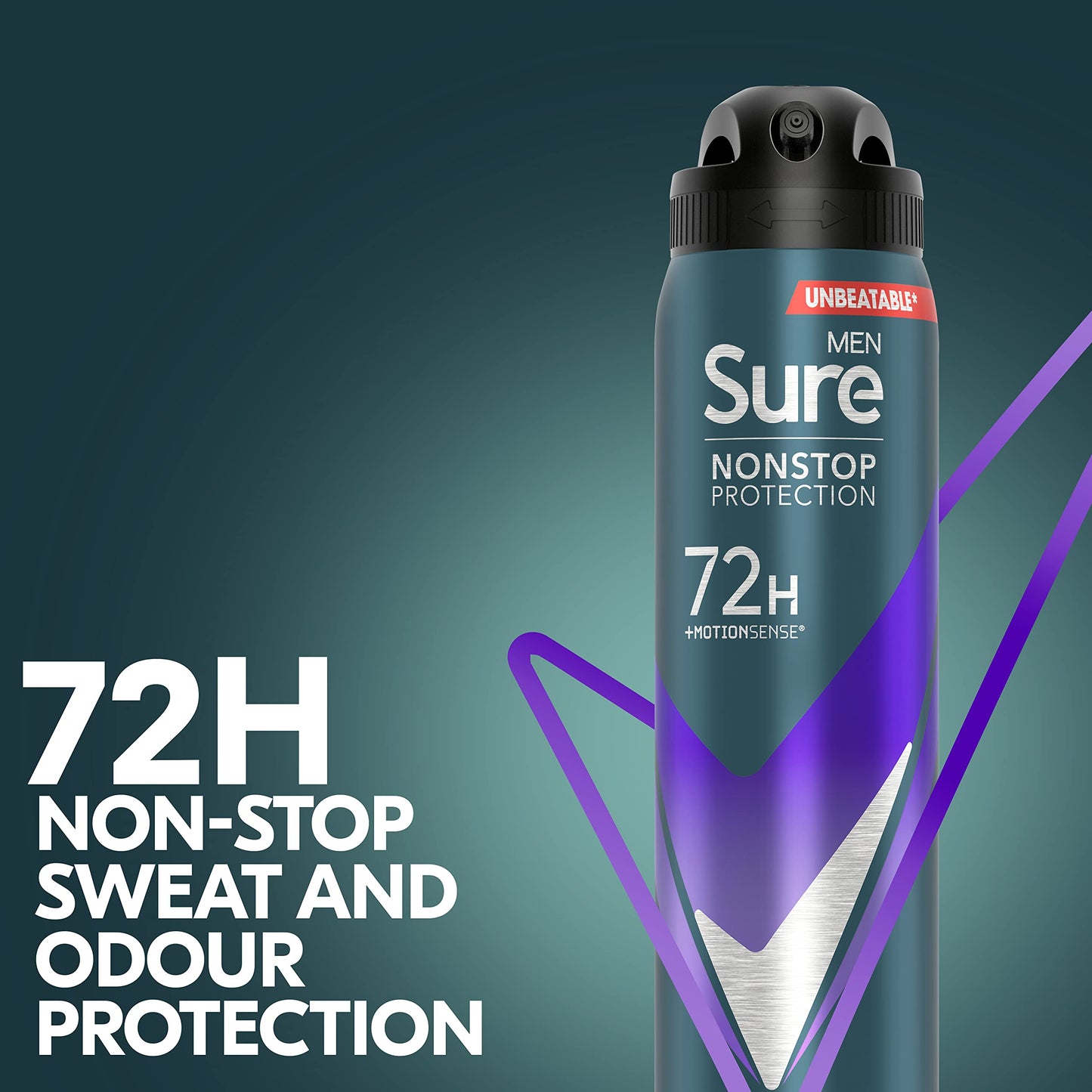 - Sure Men | Nonstop Protection | Active Dry Antiperspirant Deodorant | 250 ml -