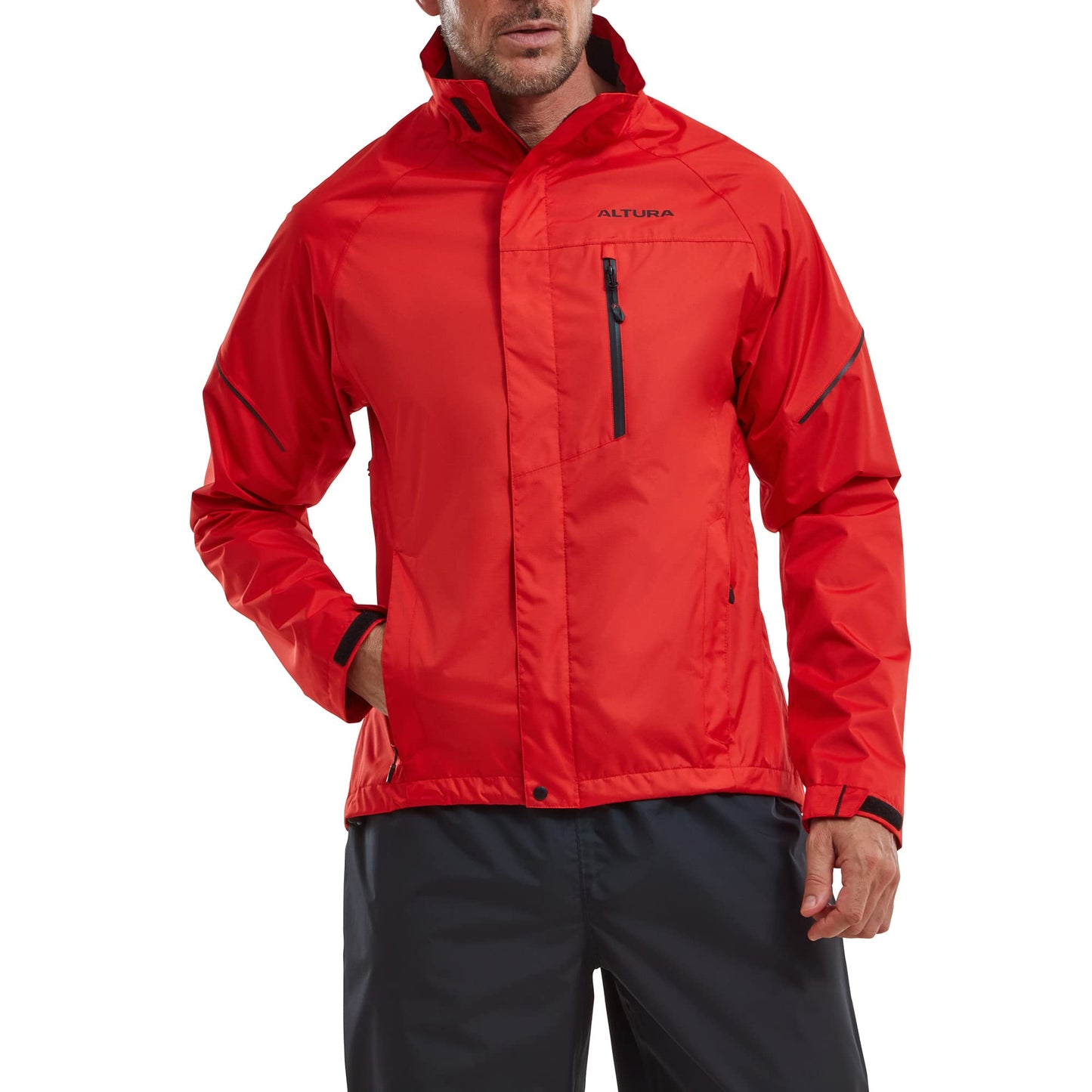 Altura Mens Classic Nevis Waterproof Cycling Jacket - Red - X-Large