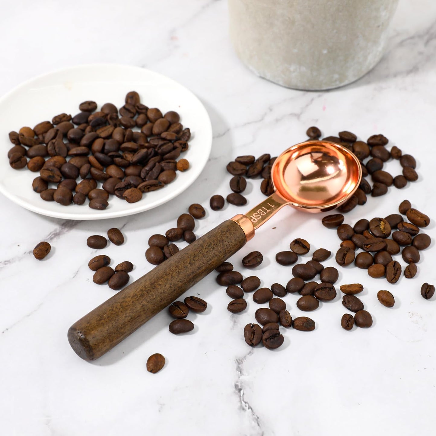 6.7 inch 1 Tablespoon Coffee Scoop for Ground Coffee Wood Long Handle Coffee Bean Scoop Tea Scoop Measuring Spoon,1 tbsp