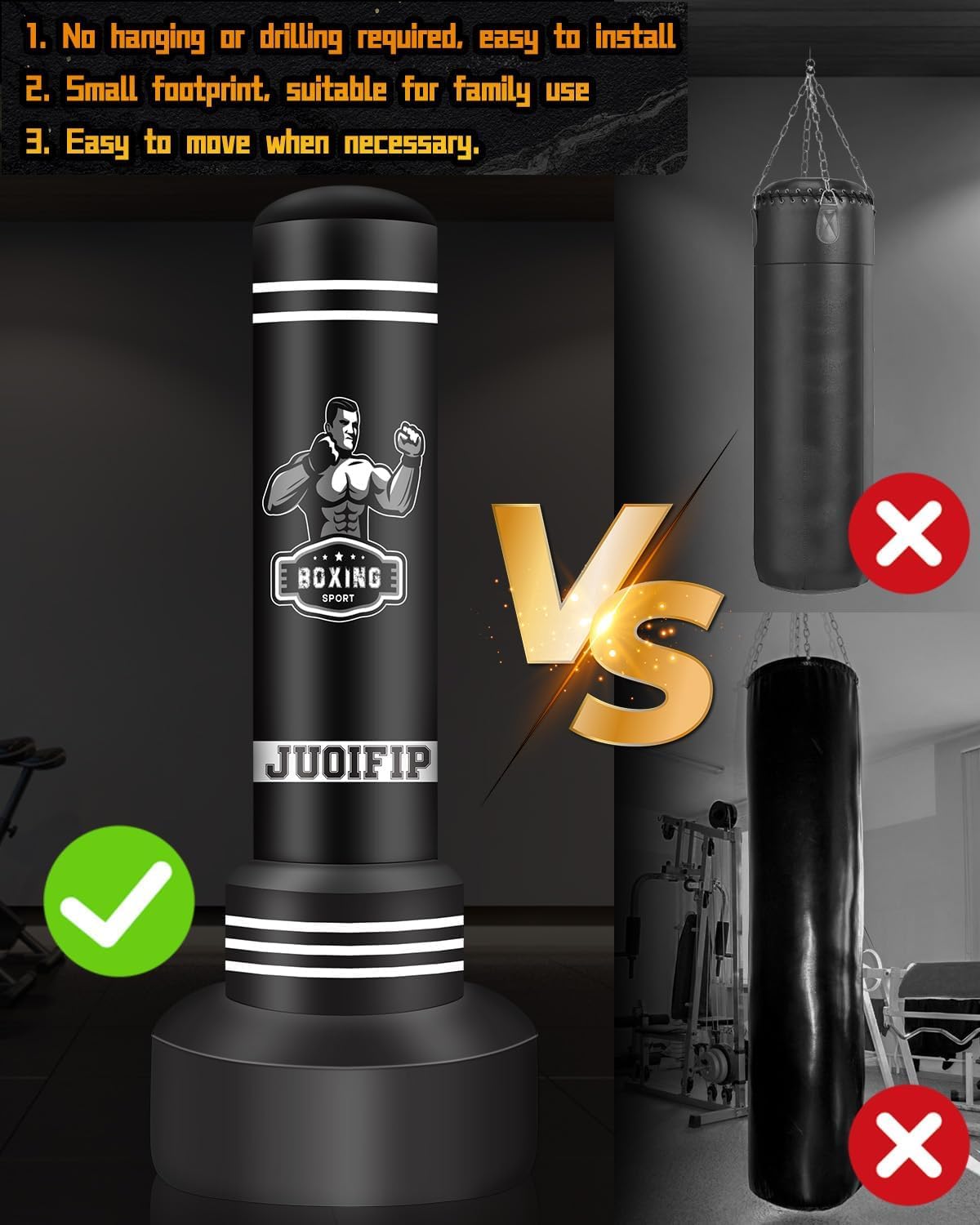 - Boxing Bags for Adults | 180cm Heavy Free Standing Punch Bag -