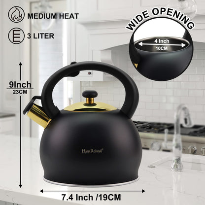 - SHANGZHER Stovetop Tea Kettle | Gas Hobs | 3L Stainless Steel Induction Kettle -