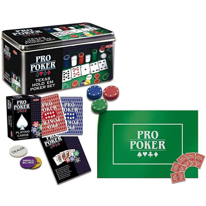 - Tactic Games UK Pro Poker Texas Hold'em Set | Tin -