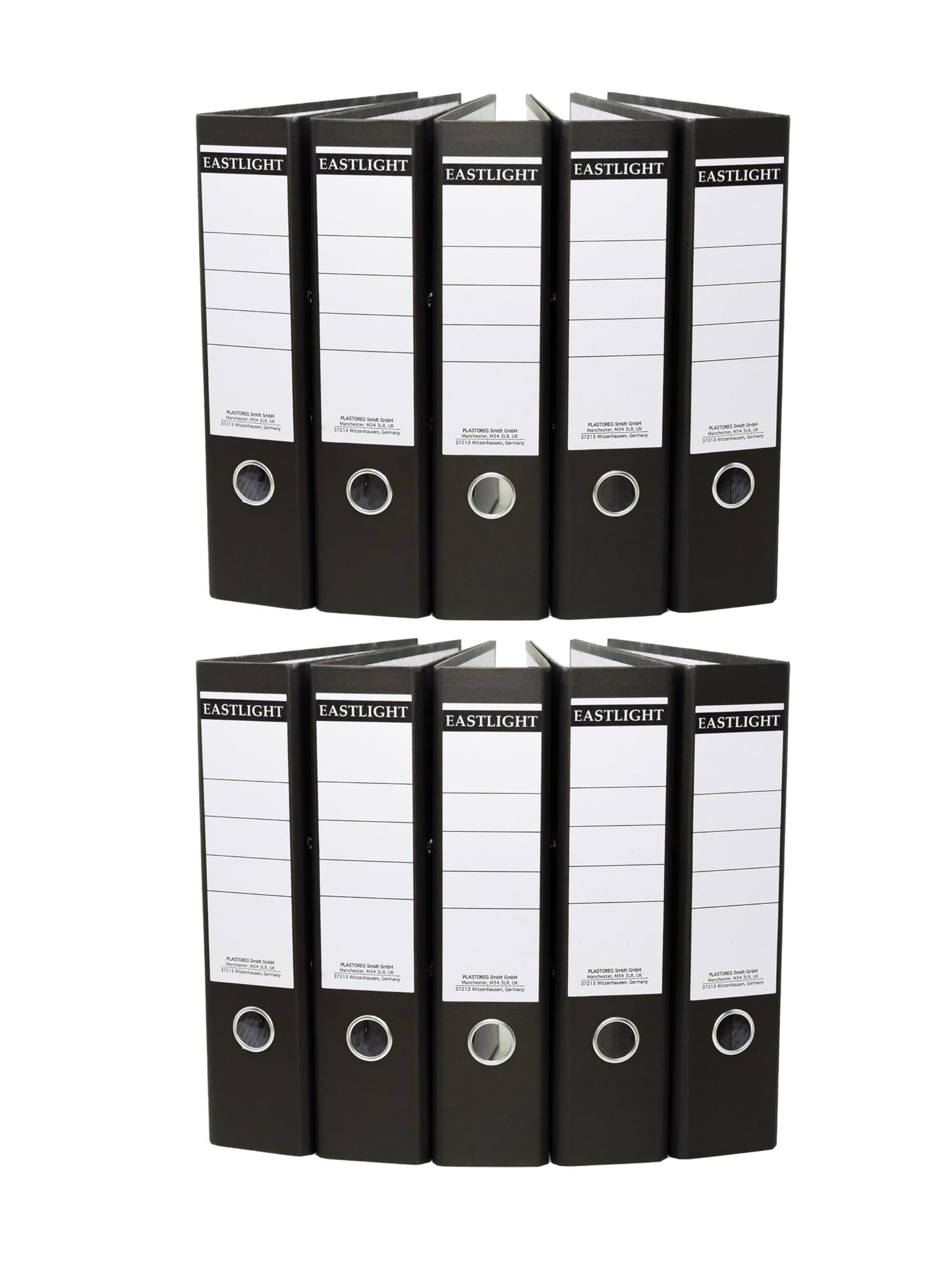 - Eastlight A4 Lever Arch Files Black & White Pack of 10 -