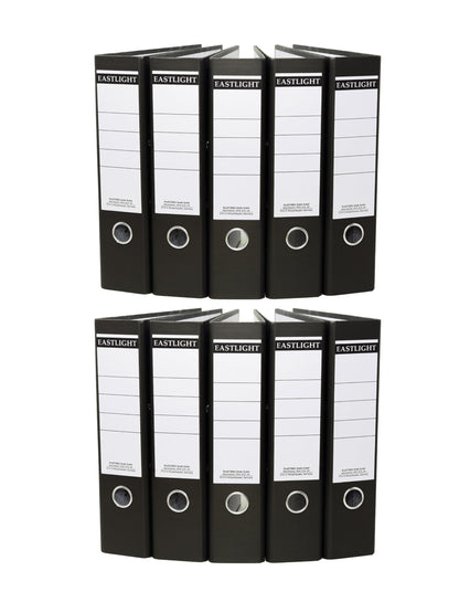 - Eastlight A4 Lever Arch Files Black & White Pack of 10 -