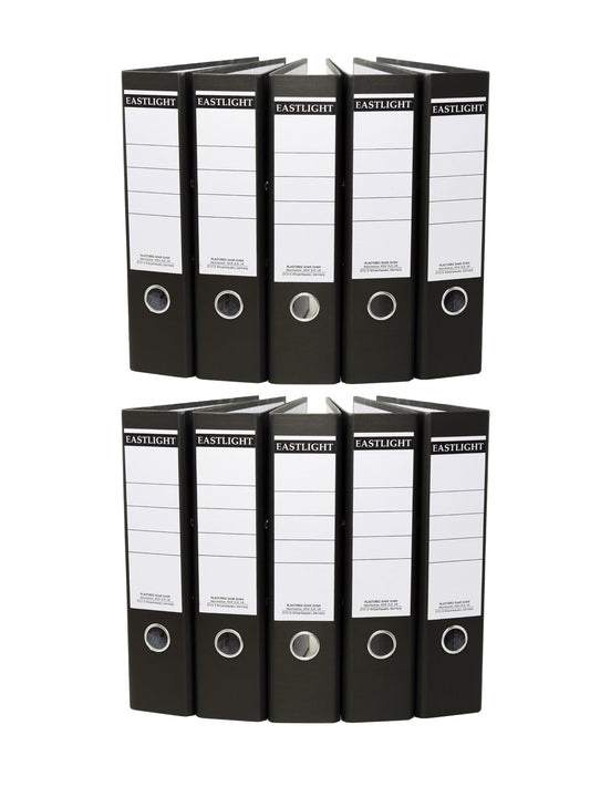 - Eastlight A4 Lever Arch Files Black & White Pack of 10 -