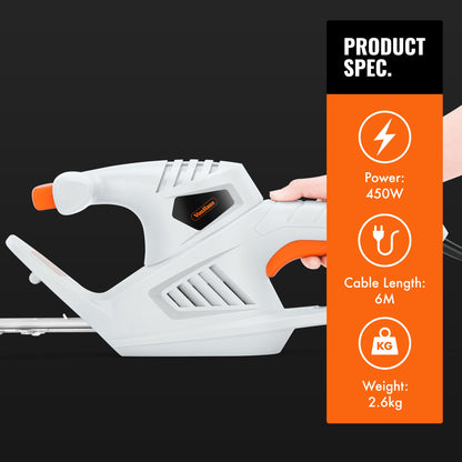 - VonHaus Hedge Trimmer 450W – Electric Lightweight Cutter for Hedges, Branches, Shrubs, Twigs