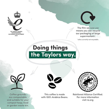 - Taylors of Harrogate Ground Coffee | (Each Pack 200g) | Pick Any 6 from 12+ Flavours -