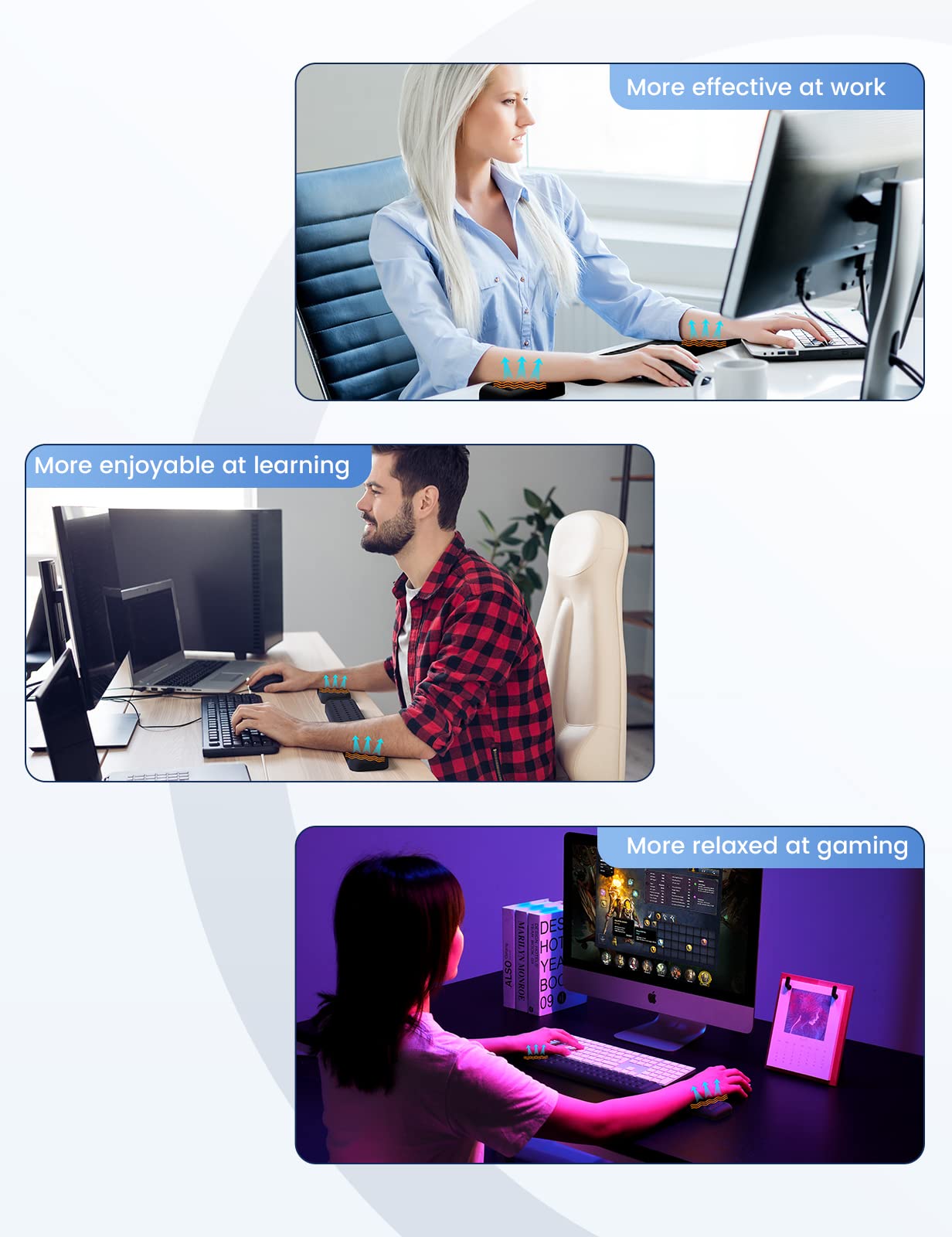 - VAYDEER Keyboard and Mouse Wrist Rest -