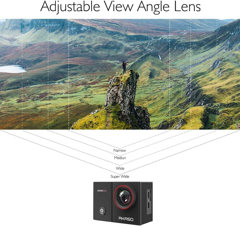 AKASO EK7000 Pro 4K Action Camera - Touch Screen EIS Adjustable View Angle 40m Waterproof Underwater Camera Remote Control Helmet Camera with Accessories Kit