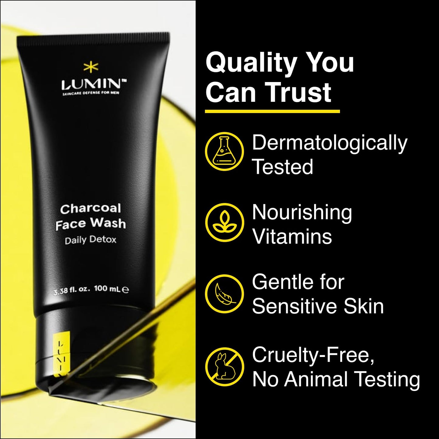 - Lumin Men’s No-Nonsense Charcoal Cleanser/FaceWash -