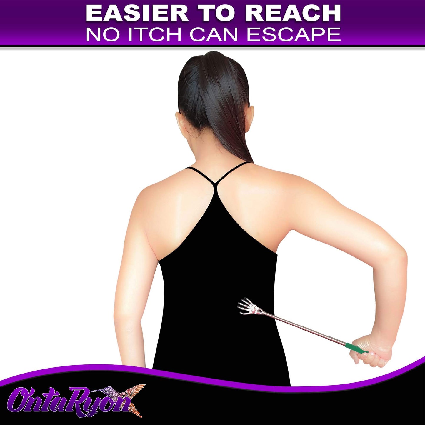 - OntaRyon Telescopic Back Scratcher | Novelty Gifts for Men & Women | Portable Handheld Massage Stick -