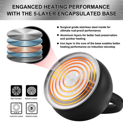 - SHANGZHER Stovetop Tea Kettle | Gas Hobs | 3L Stainless Steel Induction Kettle -