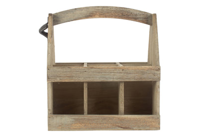 - Personalized Wooden Oak Beer Caddy | 6 Bottle Holder with Built-in Opener | Ideal Beer & Wine Gift Carrier -