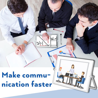 - Nicpro Dry Erase Mini Whiteboard A3 | 40 x 30 cm Double Sided Small Magnetic Desktop Whiteboard -