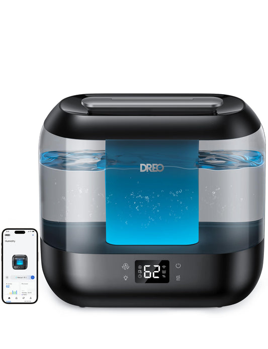 - Dreo Smart Humidifier for Bedroom | 4L Cool Mist Humidifier | Humidity Sensor | Auto Mode -