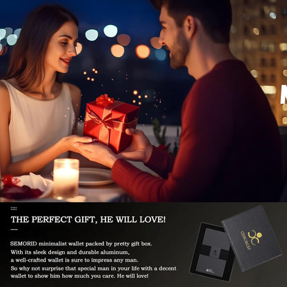 - SEMORID Mens Wallet | Slim Wallet for Men | Pop Up Credit Card Holder -