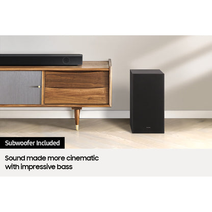 - Samsung B530 Soundbar Speaker | 2.1ch Surround Sound Audio With 5 Speakers |  Wireless Subwoofer -